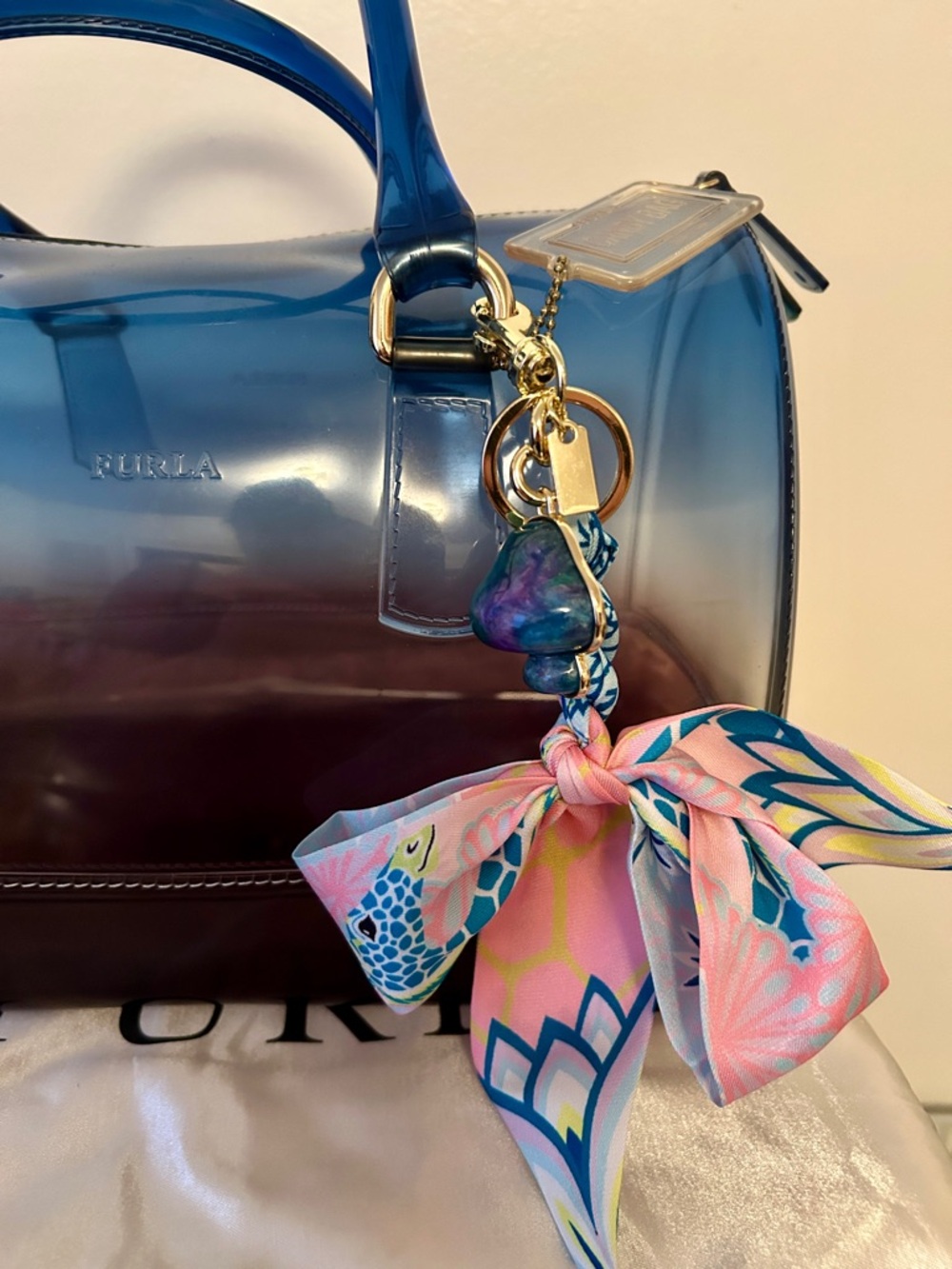Furla Candy Bag, specifically a limited edition sunset or ombre. Charm and Dusty - Picture 10 of 13